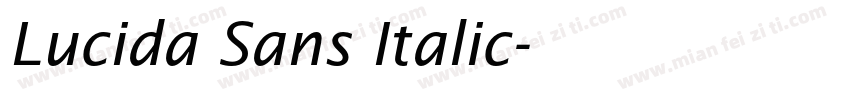 Lucida Sans Italic字体转换